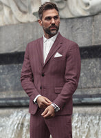 Highlander Purple Herringbone Tweed Suit - StudioSuits