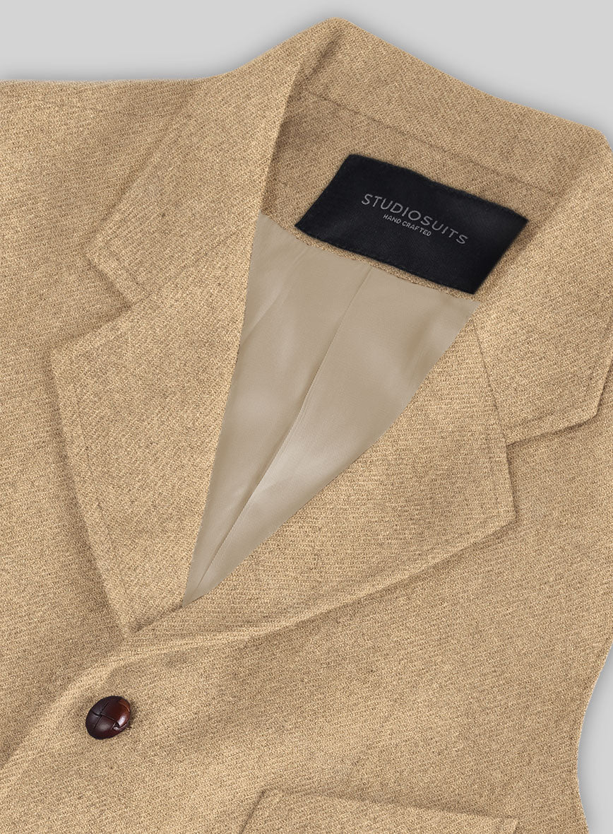 Highlander Sahara Beige Tweed Hunting Vest - StudioSuits