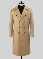 Highlander Sahara Beige Tweed GQ Overcoat - StudioSuits