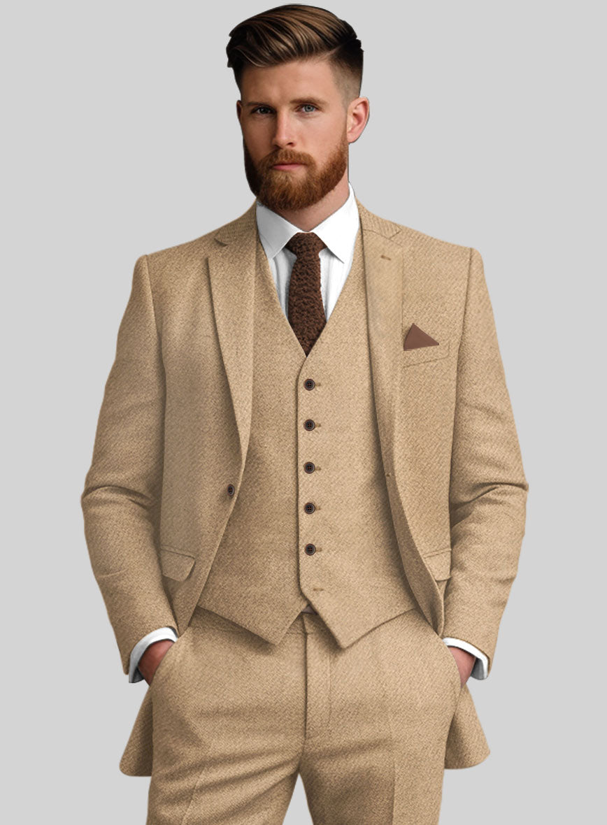 Highlander Sahara Beige Tweed Jacket - StudioSuits