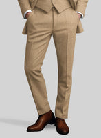 Highlander Sahara Beige Tweed Pants - StudioSuits