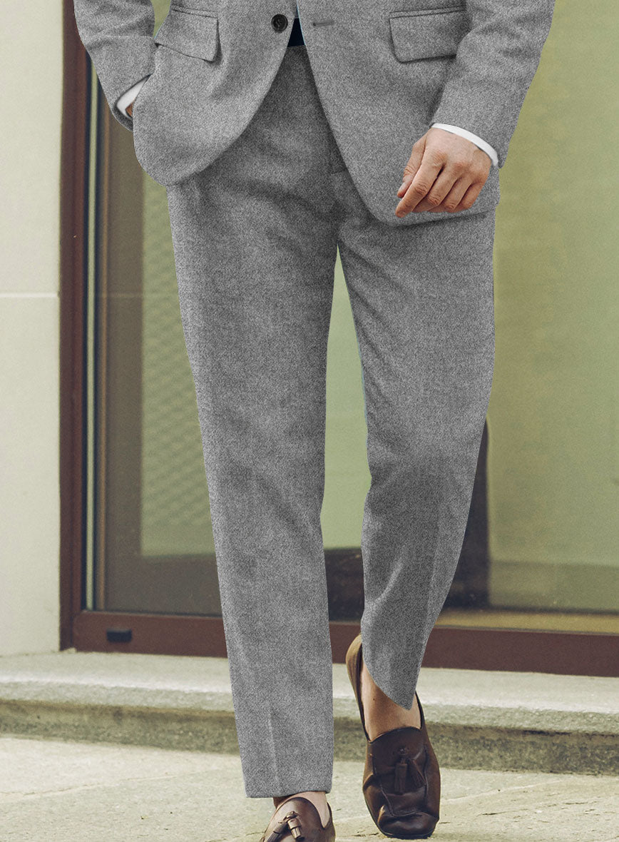 Highlander Steel Gray Tweed Pants - StudioSuits