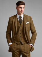 Highlander Tan Herringbone Tweed Suit - StudioSuits