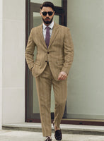 Highlander Beige Herringbone Tweed Suit - StudioSuits