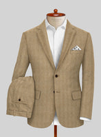 Highlander Beige Herringbone Tweed Suit - StudioSuits