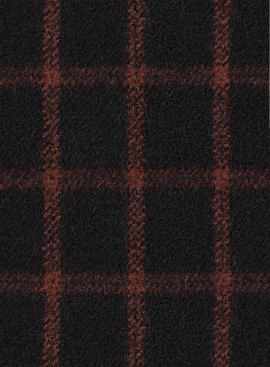 Highlander Heavy Black Check Hunter Style Tweed Jacket - StudioSuits