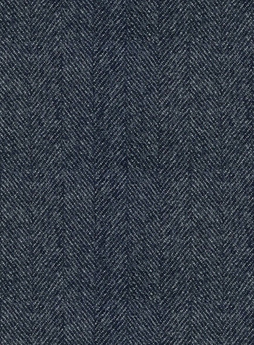 Highlander Heavy Blue Herringbone Tweed Jacket - StudioSuits