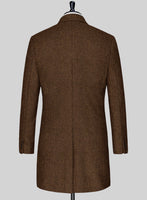 Highlander Coca Brown Tweed Overcoat - StudioSuits