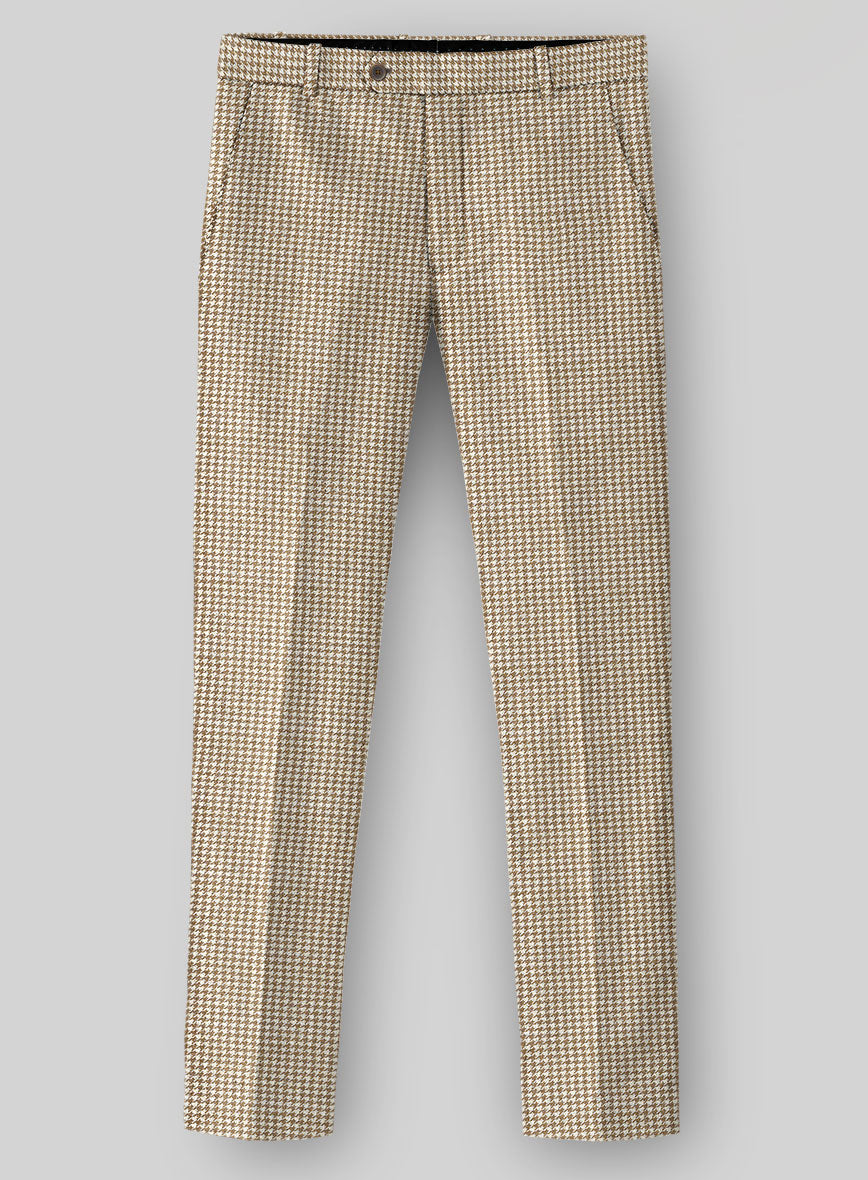 Houndstooth Beige Tweed Suit - StudioSuits