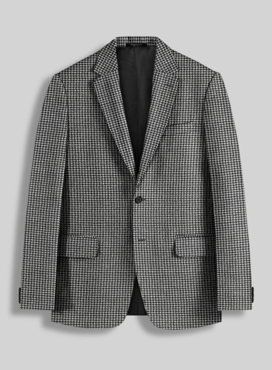 Houndstooth Black Tweed Jacket - StudioSuits