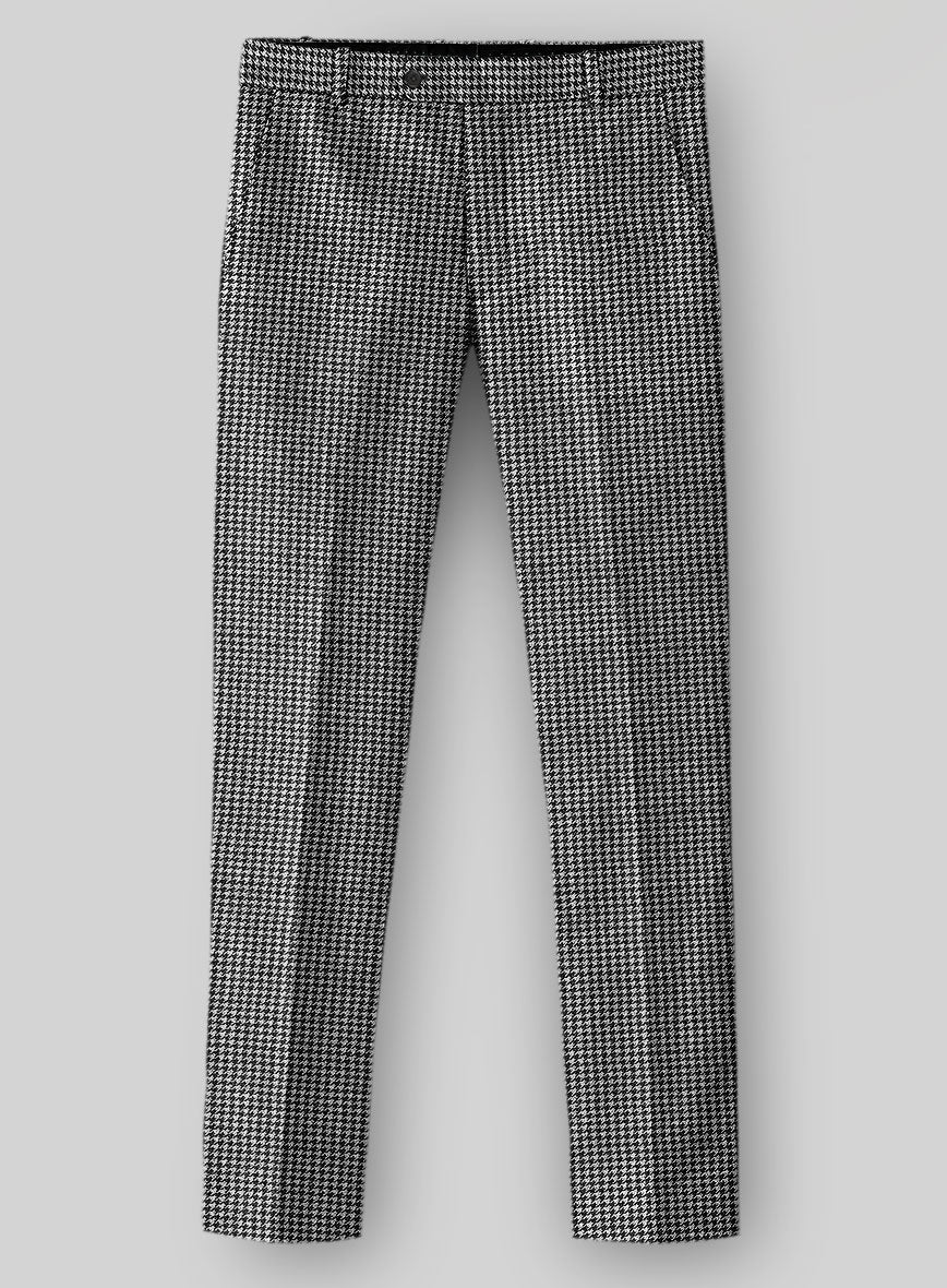 Houndstooth Black Tweed Pants - StudioSuits