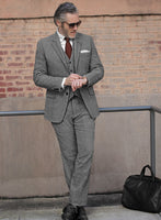 Houndstooth Black Tweed Suit - StudioSuits