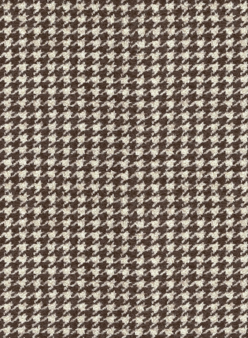 Houndstooth Brown Tweed Pants - StudioSuits