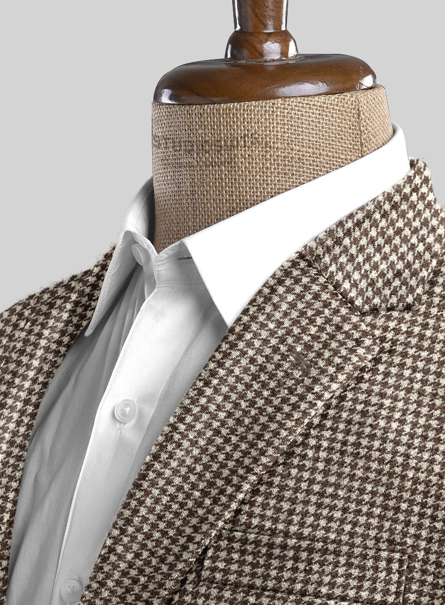 Houndstooth Brown Tweed Suit - StudioSuits