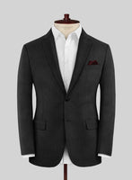 Huddersfield Stretch Charcoal Wool Jacket - StudioSuits