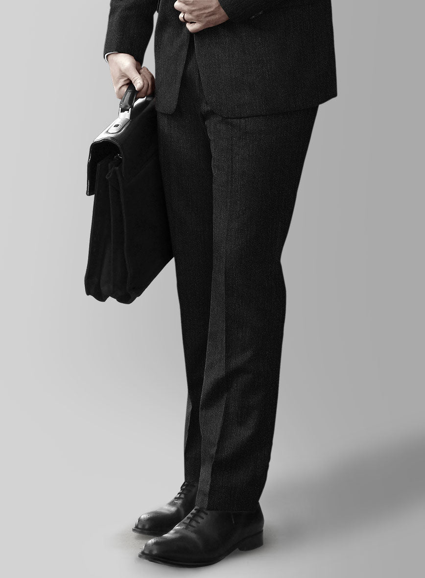 Huddersfield Stretch Charcoal Wool Suit - StudioSuits