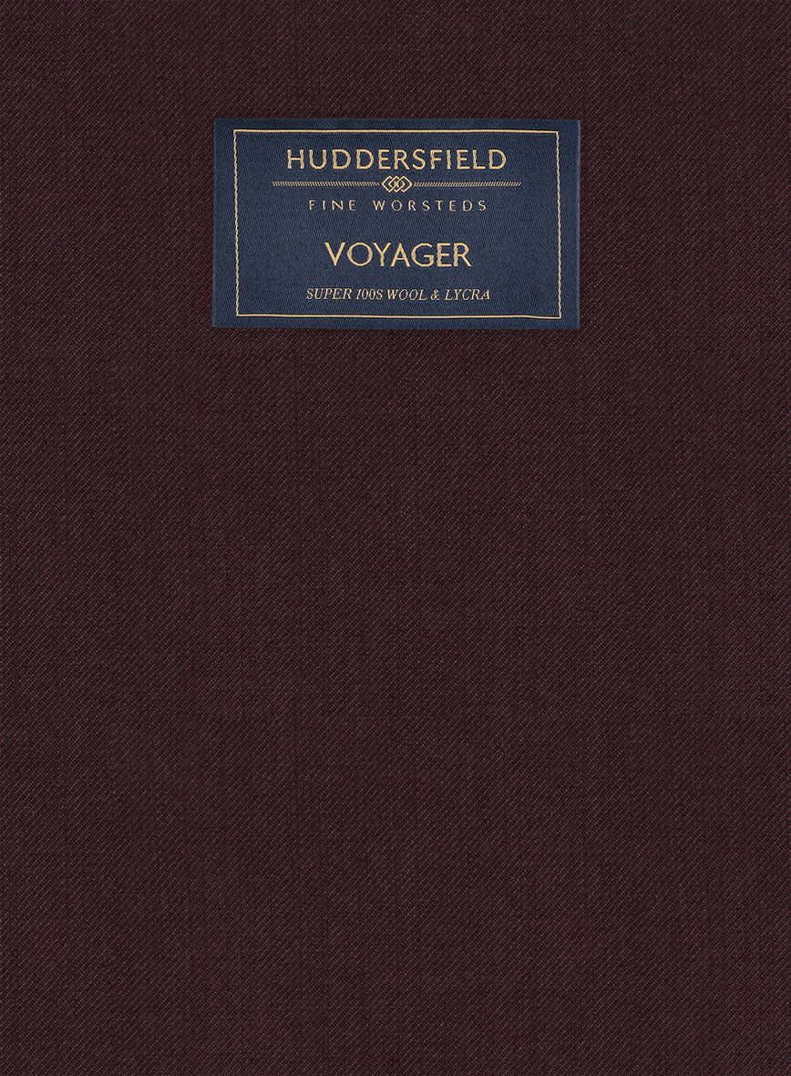 Huddersfield Stretch Mahogany Wool Pants - StudioSuits