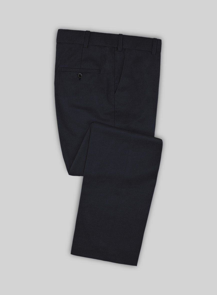 Huddersfield Stretch Midnight Blue Wool Pants - StudioSuits