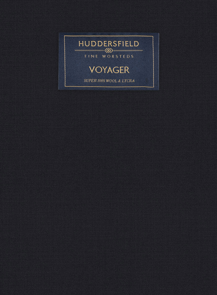 Huddersfield Stretch Midnight Blue Wool Pants - StudioSuits