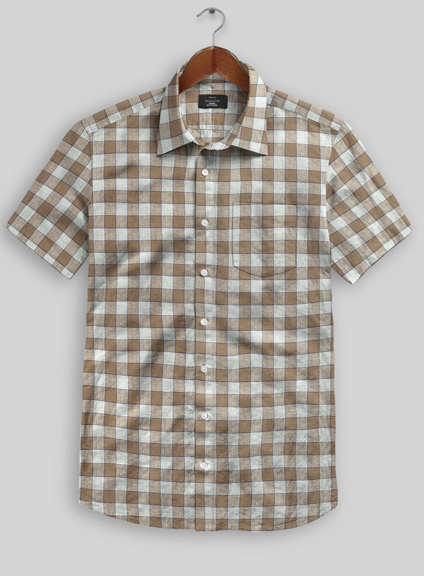 Ilimas Checks Linen Shirt - StudioSuits