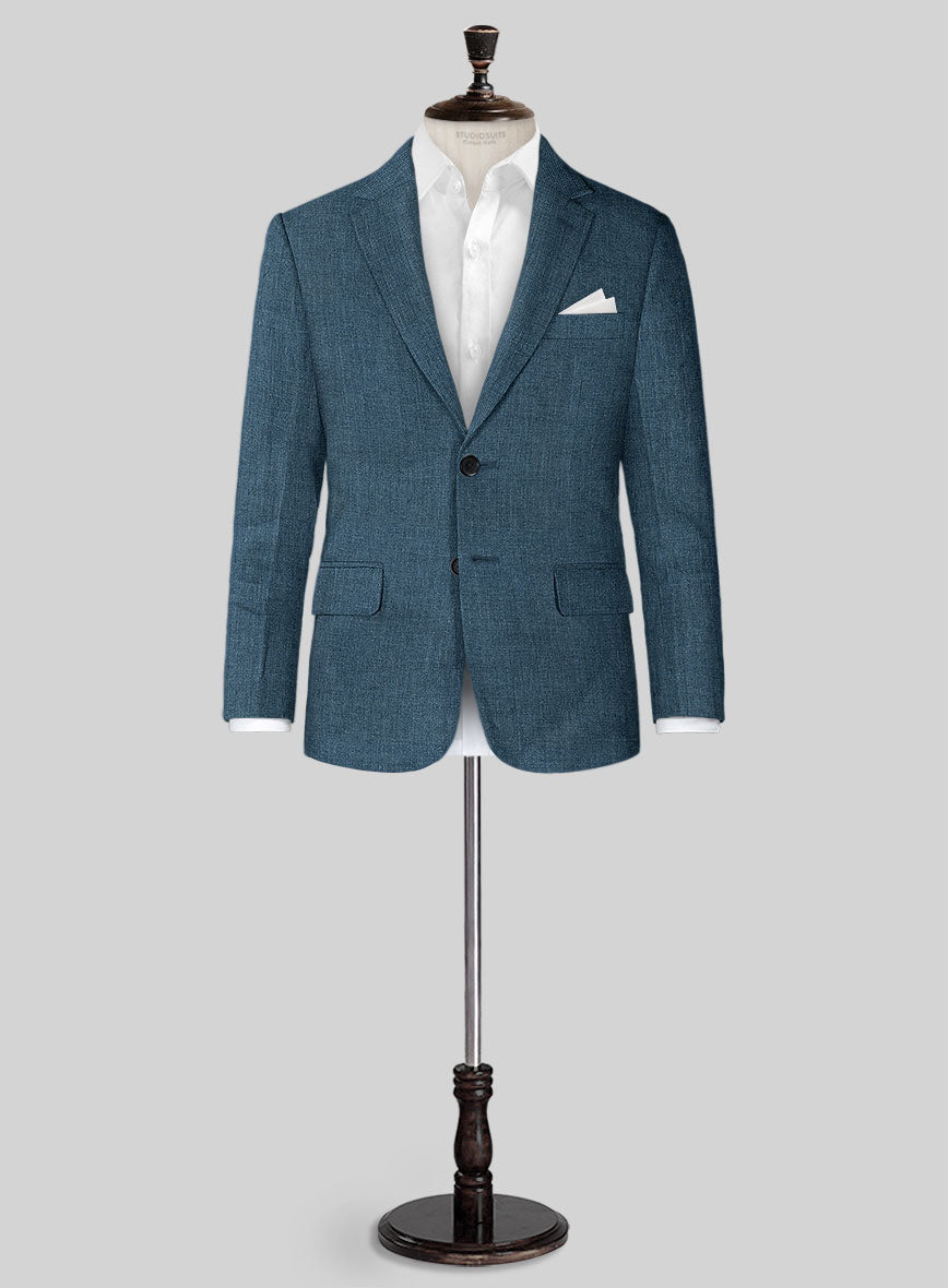 Indigo Blue Linen Boys Suit - StudioSuits