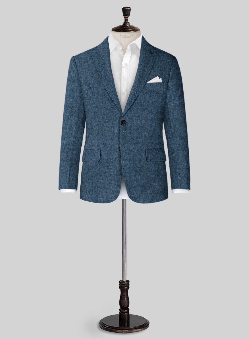 Indigo Blue Pure Linen Boys Suit - StudioSuits