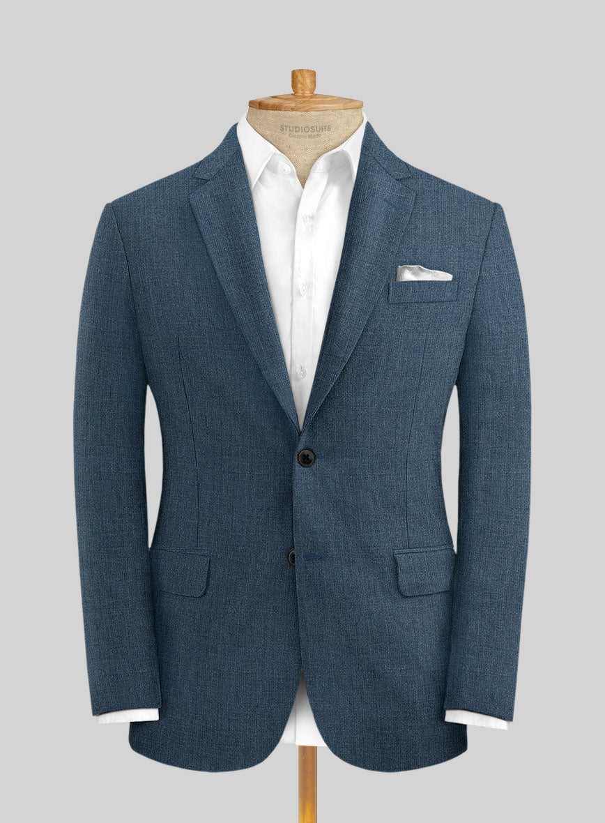 Indigo Blue Linen Jacket