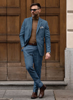 Indigo Blue Pure Linen Suit - StudioSuits