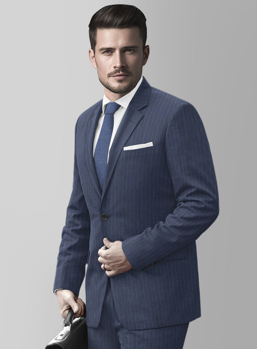 Ink Blue Pinstripe Jacket - StudioSuits