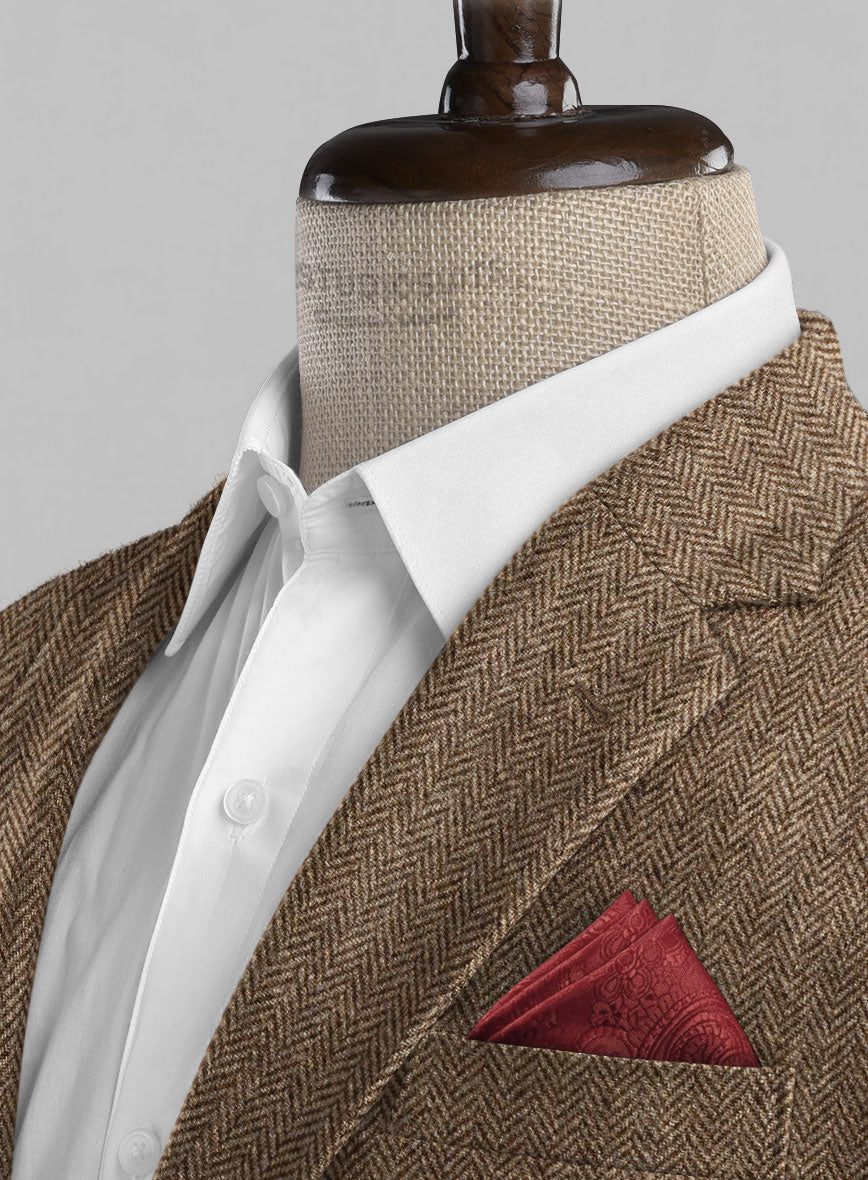 Irish Brown Herringbone Tweed Jacket - StudioSuits