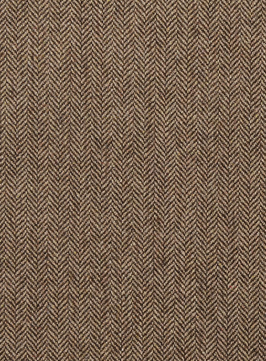 Irish Brown Herringbone Tweed Newsboy Cap - StudioSuits