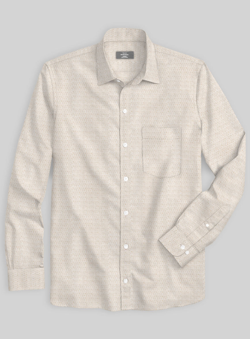 Italian Beige Cascade Shirt - StudioSuits