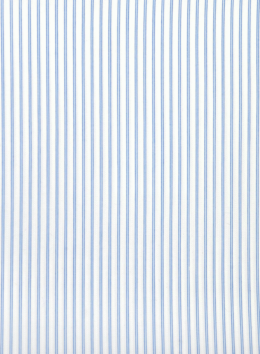 Italian Blue Candy Stripe Shirt - StudioSuits