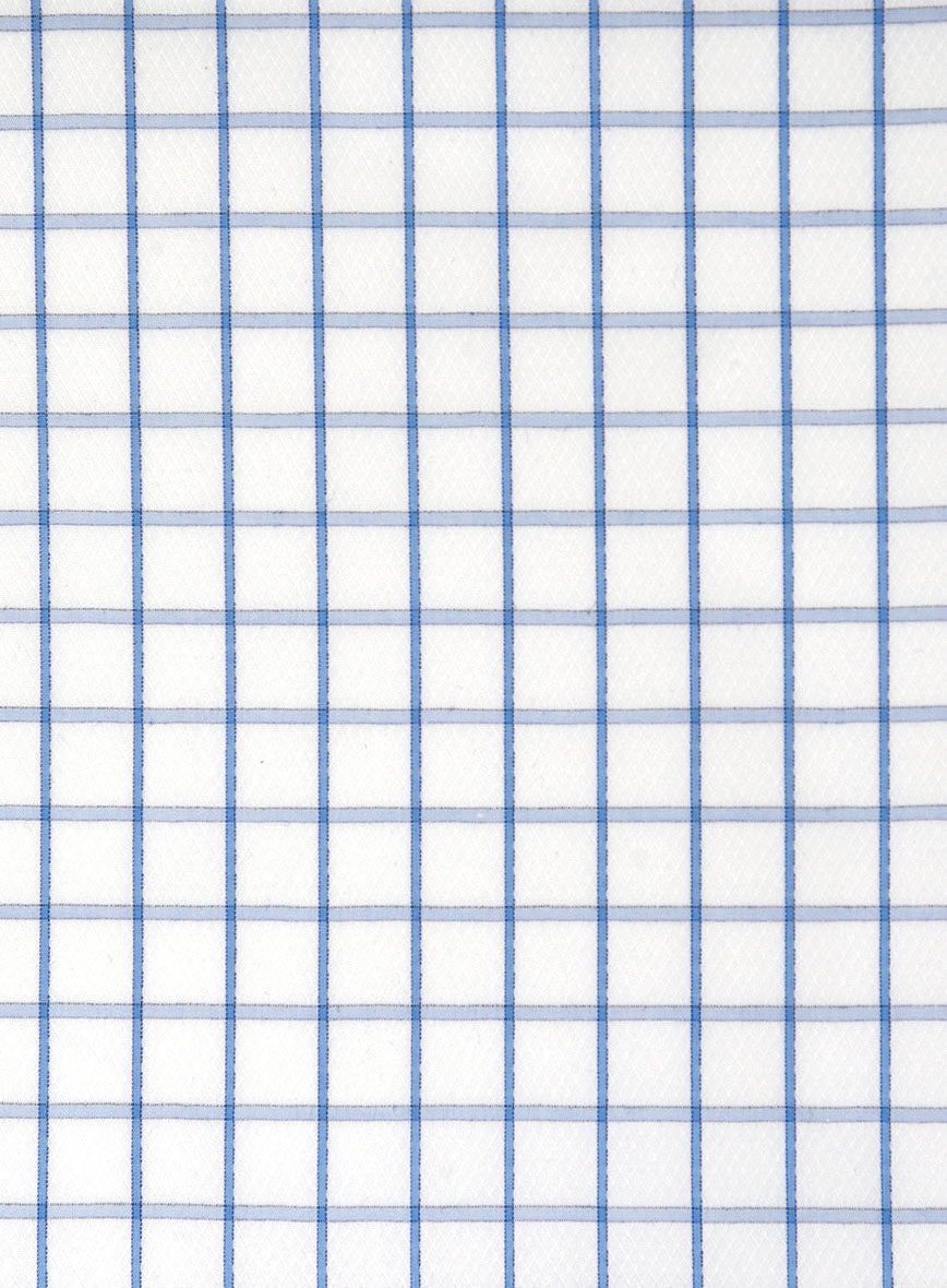 Italian Blue Checkered Shirt - StudioSuits