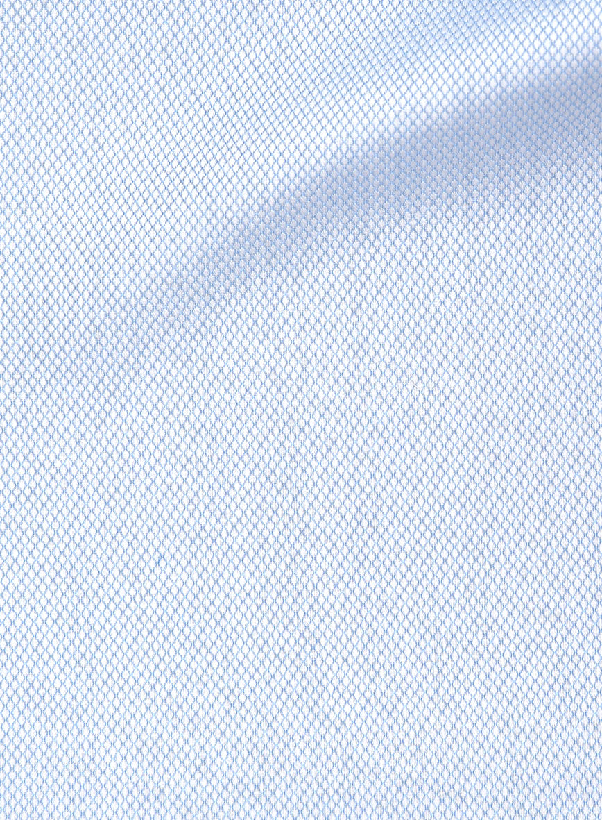 Italian Blue Diamond Grid Shirt - StudioSuits