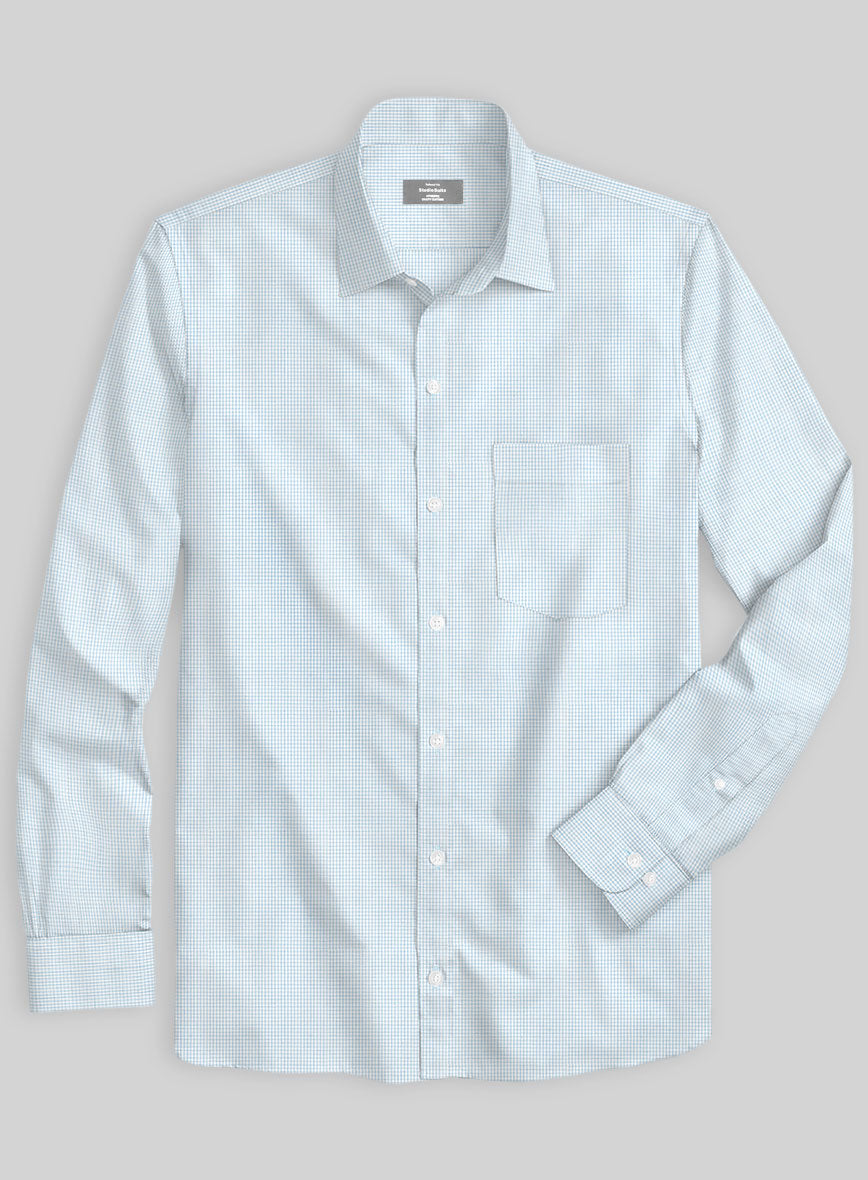 Italian Blue Graf Shirt - StudioSuits