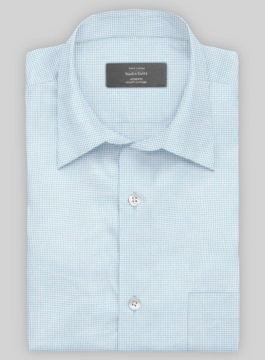 Italian Blue Nailhead Shirt - StudioSuits