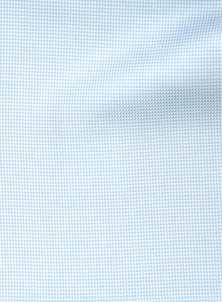 Italian Blue Nailhead Shirt - StudioSuits