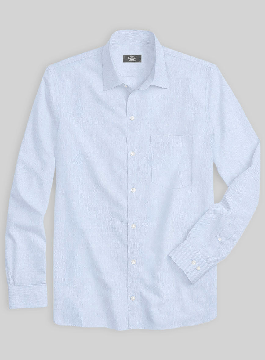 Italian Blue Twill Shirt – StudioSuits