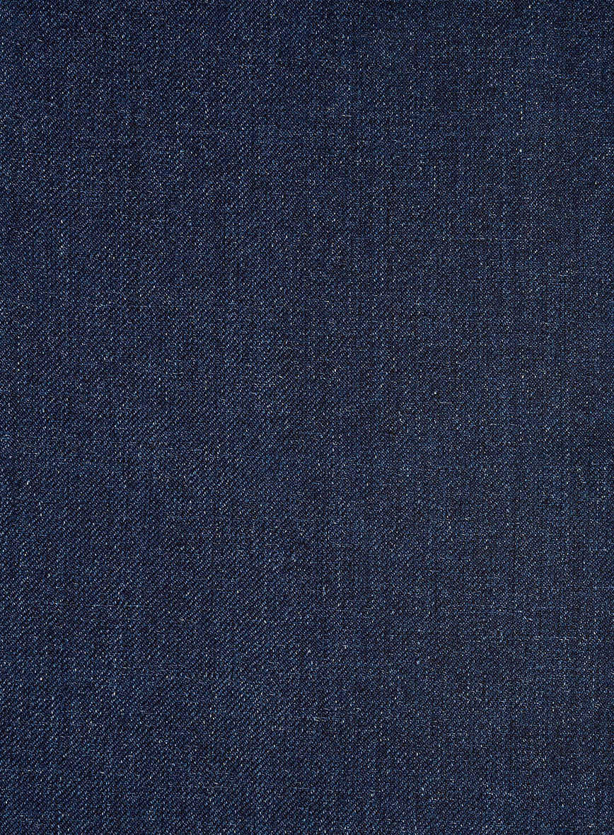 Italian Brandy Blue Linen Jacket - 42R - StudioSuits