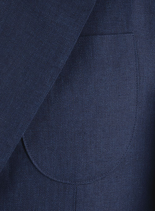 Italian Brandy Blue Pablo Style Linen Jacket - StudioSuits