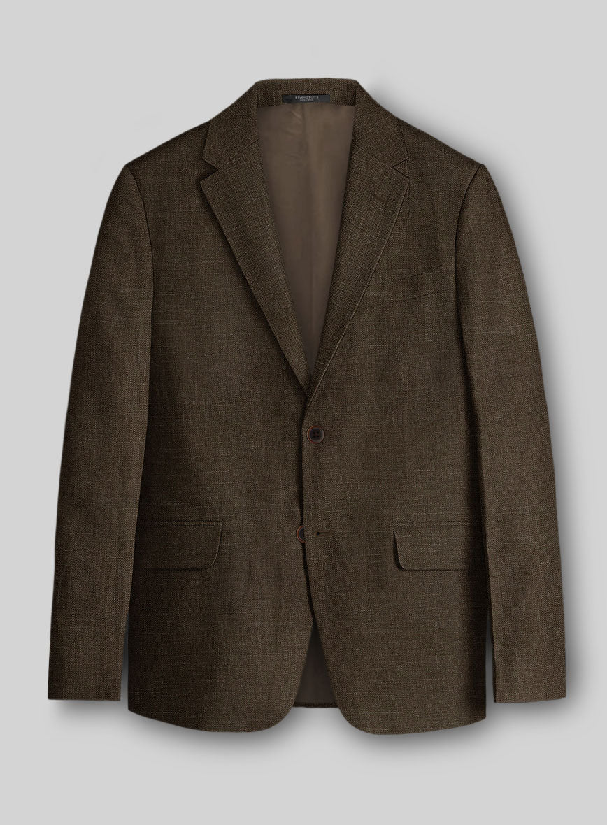 Italian Brown Linen Suit - StudioSuits