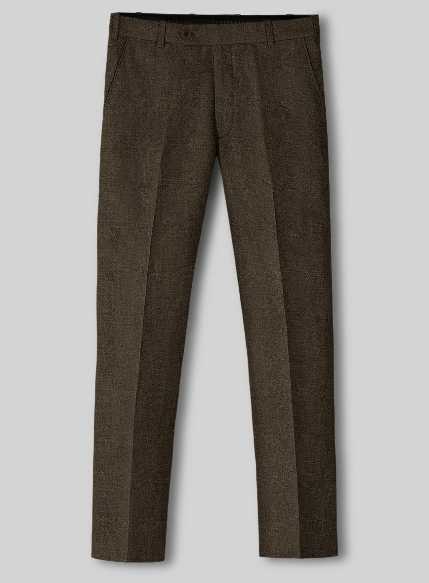 Italian Brown Linen Suit - StudioSuits