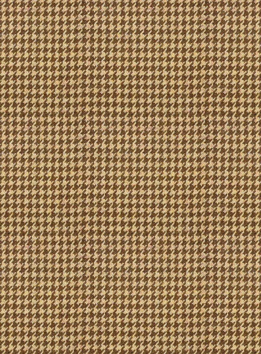 Italian Brown Houndstooth Tweed Suit - StudioSuits