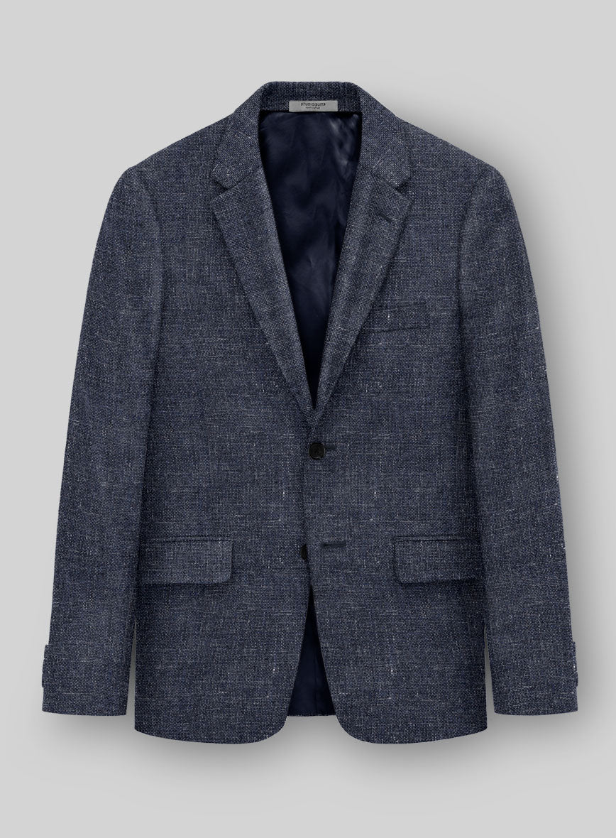 Italian Cotton Linen Hopsack Anibal Jacket - StudioSuits