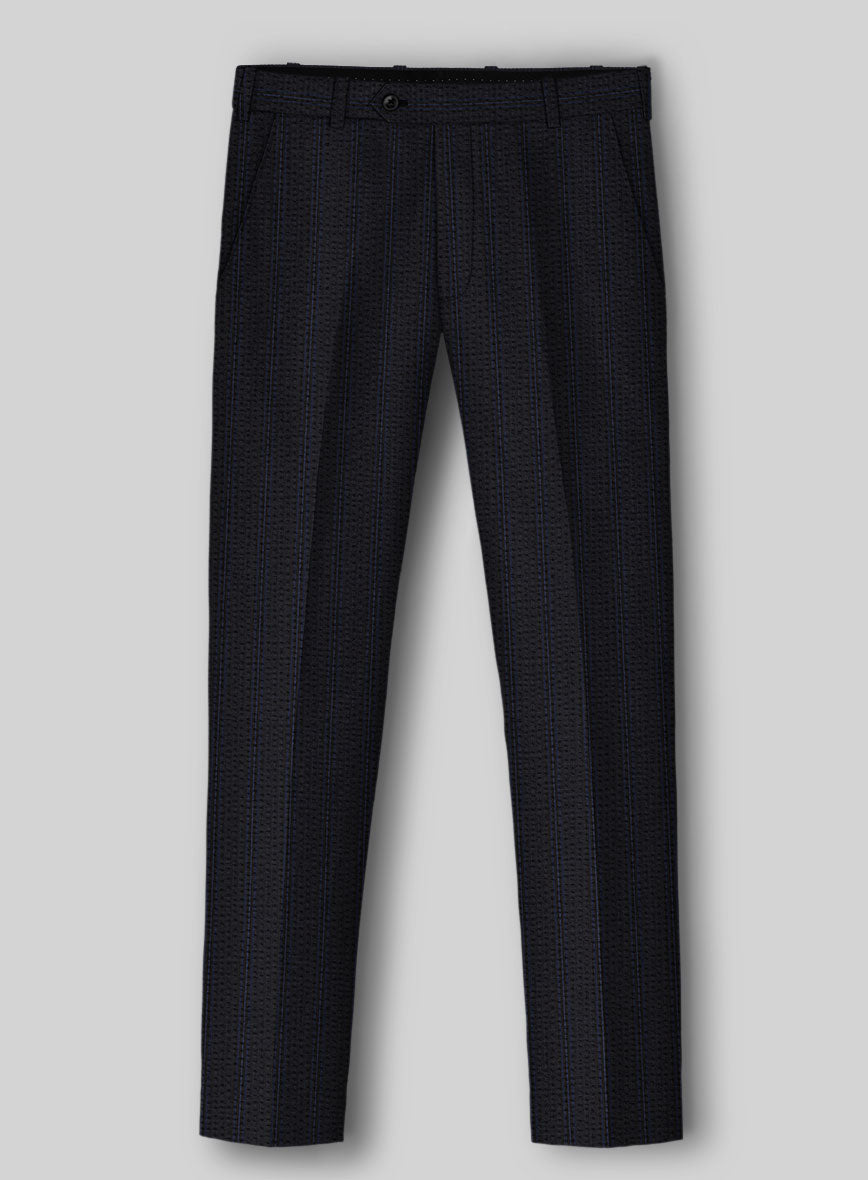 Italian Cotton Seersucker Corrado Pants - StudioSuits