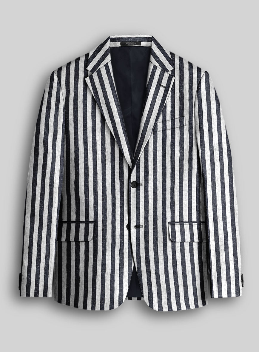 Italian Cotton Seersucker Venancio Jacket - StudioSuits