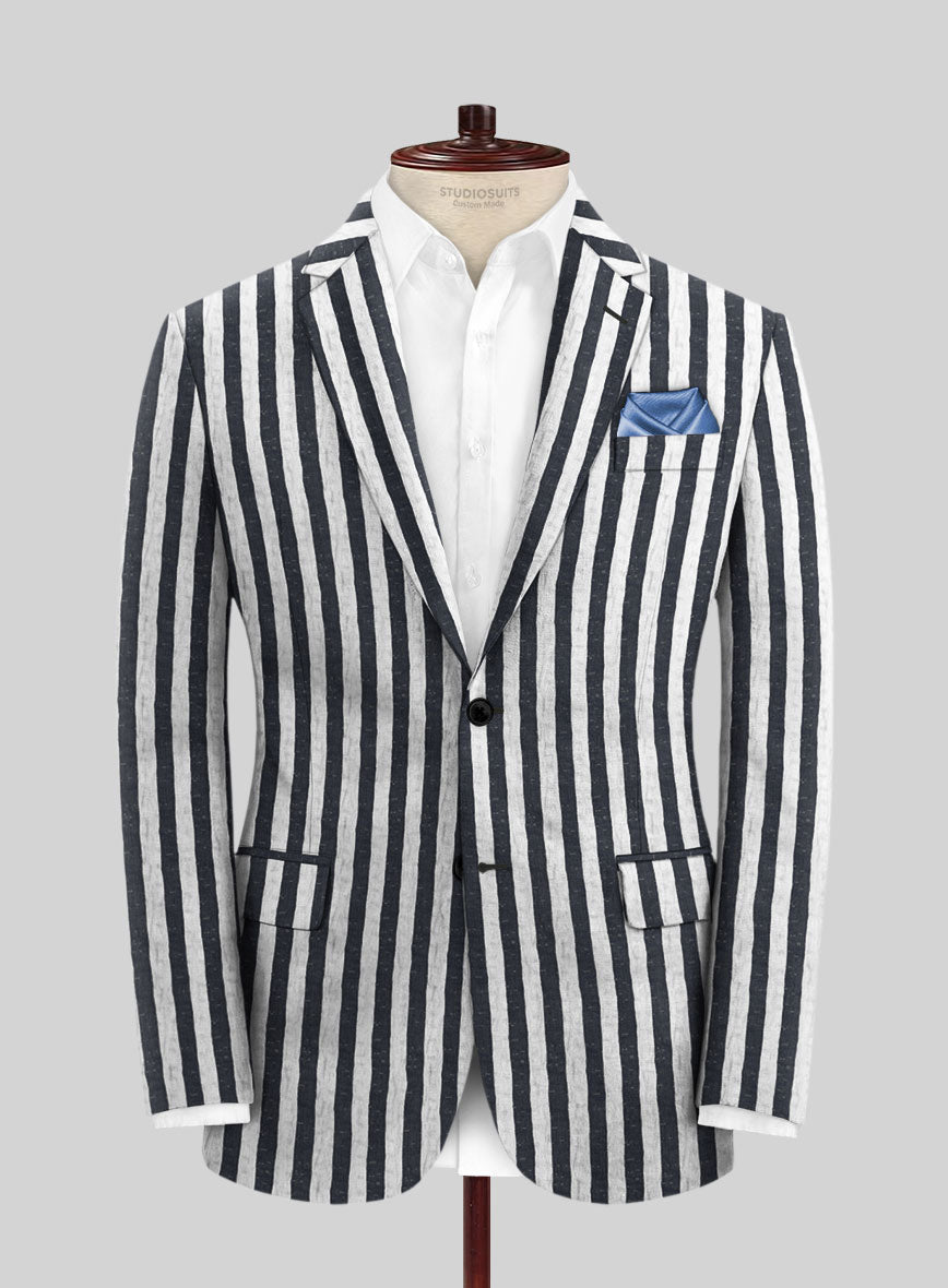 Italian Cotton Seersucker Venancio Jacket - StudioSuits