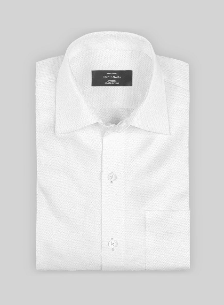 Italian Cotton White Shirt - StudioSuits