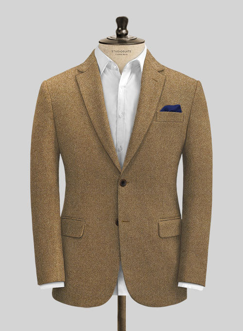 Italian Credi Mid Brown Tweed Suit - StudioSuits